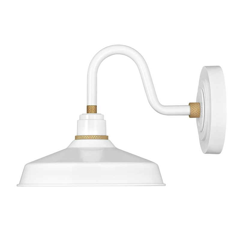 Foundry Outdoor 10in Industrial Shade Hook Arm Wall Light