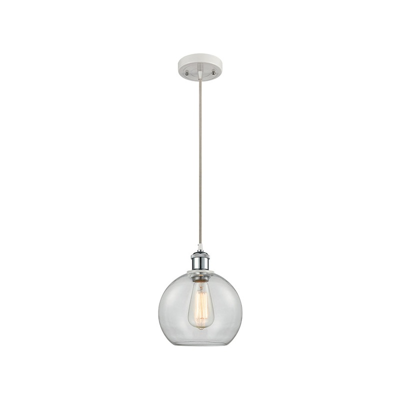 Innovations Lighting Athens 1 Light 8″ Mini Pendant 516-1P-WPC-G122-8-LED