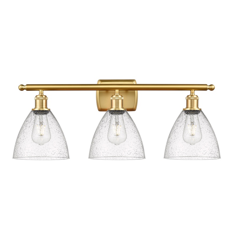 Innovations Lighting Ballston Dome 3 Light 28″ Bath Vanity Light 516-3W-SG-GBD-754-LED