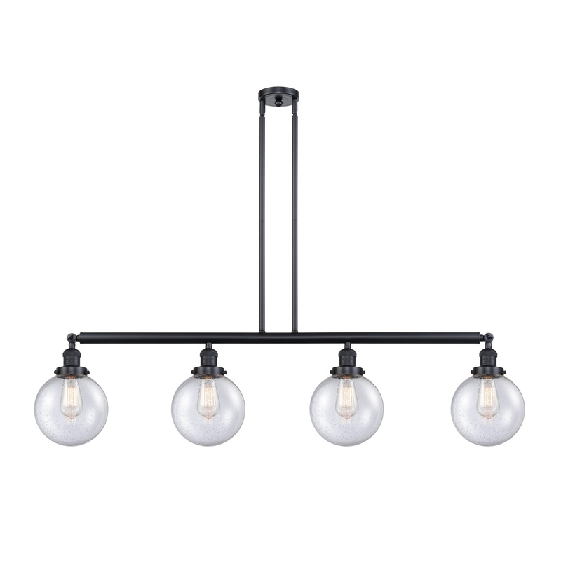 Innovations Lighting Beacon 4 Light 52.625″ Island Light 214-BK-G204-8