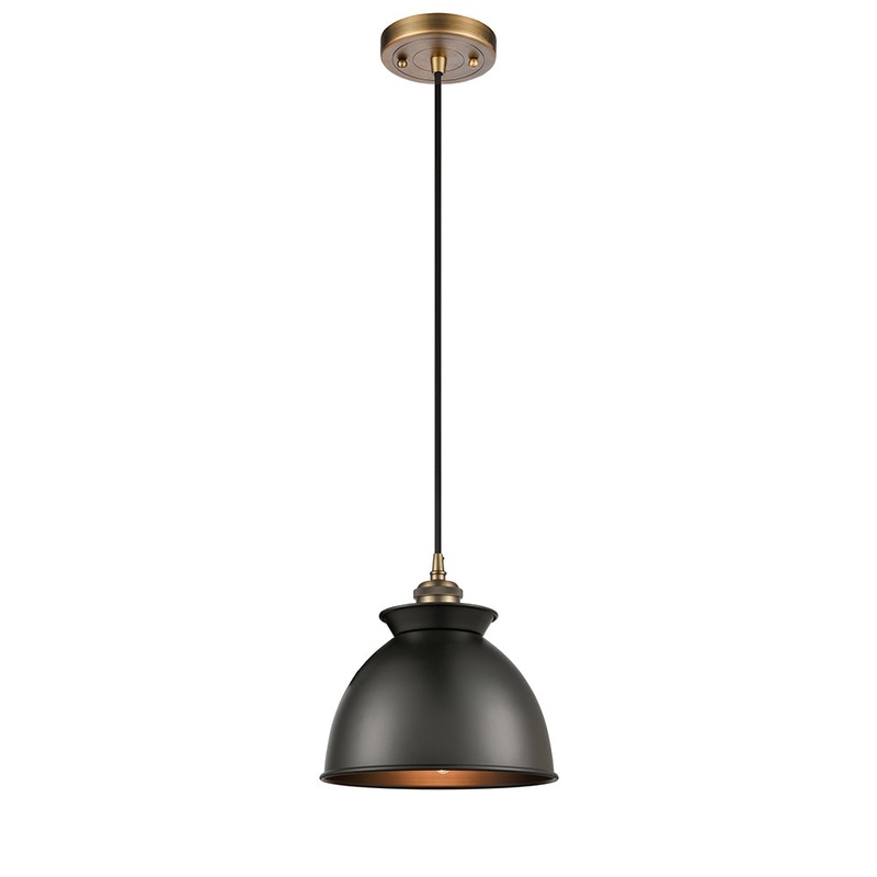 Innovations Lighting Adirondack 1 Light Mini Pendant Part Of The Ballston Collection 516-1P-BB-M14-BK-LED