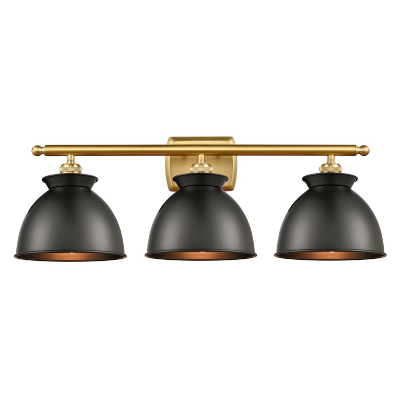 Innovations Lighting Adirondack 3 Light Bath Vanity Light Part Of The Ballston Collection 516-3W-SG-M14-BK-LED