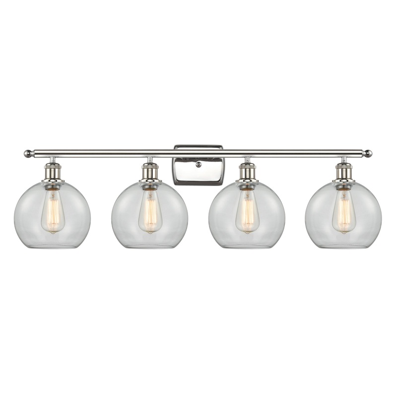 Innovations Lighting Athens 4 Light 36″ Bath Vanity Light 516-4W-PN-G122-8