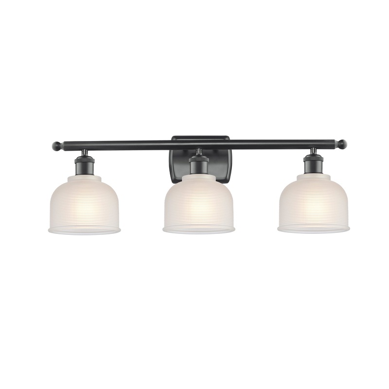 Innovations Lighting Dayton 3 Light Bath Vanity Light Part Of The Ballston Collection 516-3W-BK-G411