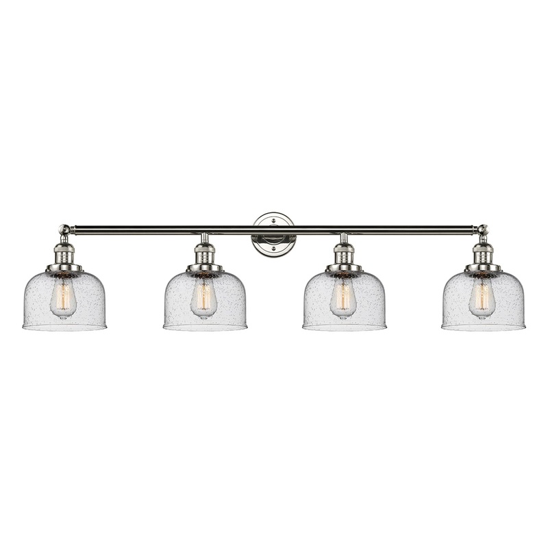 Innovations Lighting Large Bell 4 Light Bath Vanity Light Part Of The Franklin Restoration Collection 215-PN-G74-LED
