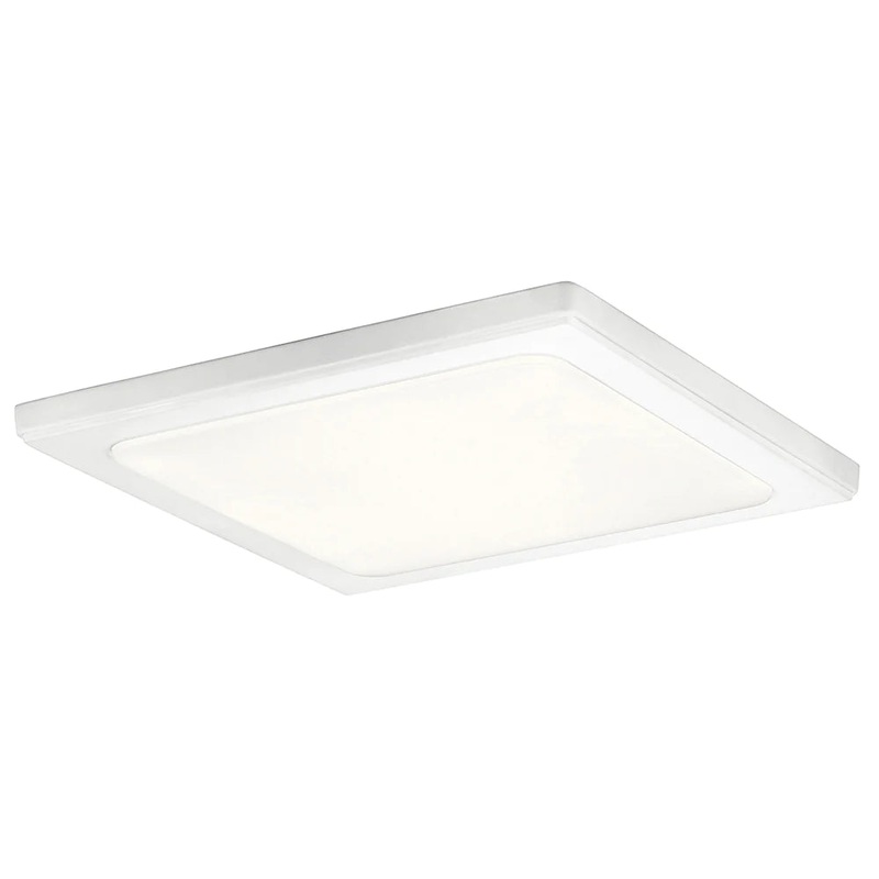 Kichler Zeo 3000K LED 13″ Square Flush Mount White 44249WHLED30