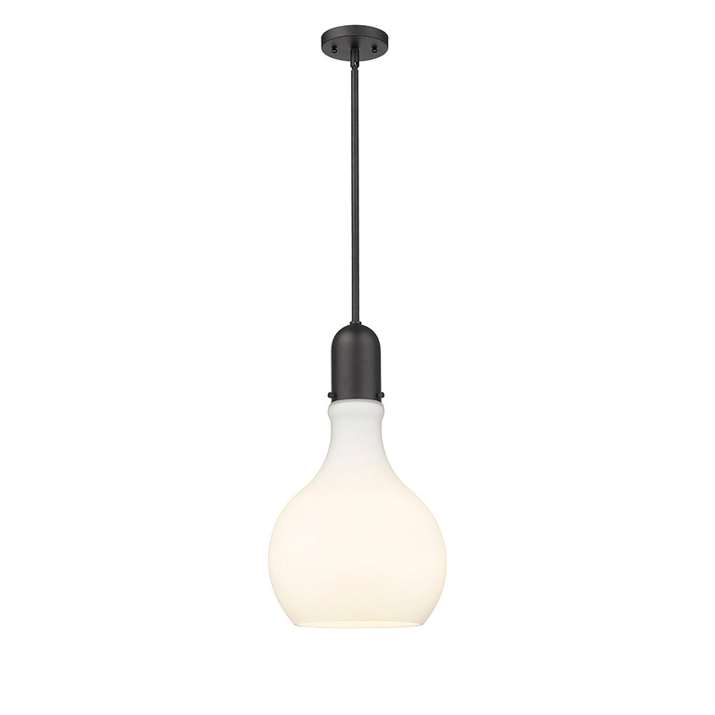 Innovations Lighting Amherst 1 Light  11.75″ Mini Pendant 492-1S-BK-G581-12-LED