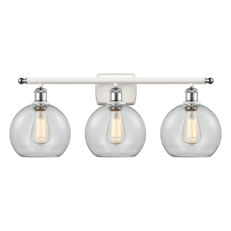 Innovations Lighting Athens 3 Light 26″ Bath Vanity Light 516-3W-WPC-G122-8-LED