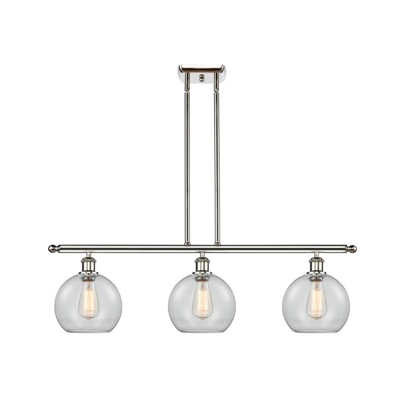 Innovations Lighting Athens 3 Light 36″ Island Light 516-3I-PN-G122-8-LED