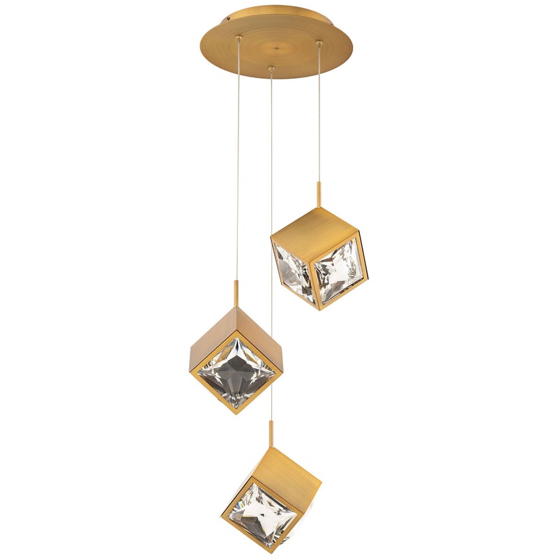 Ice Cube Round Multi Light Pendant