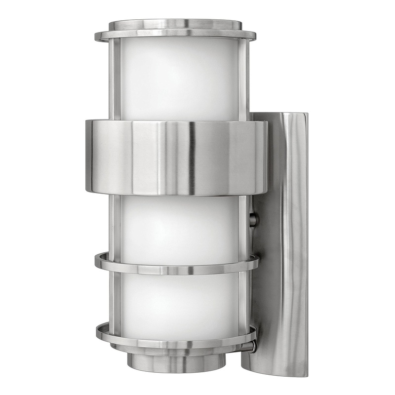 Saturn 120V Outdoor Wall Sconce w/ Opal Glass