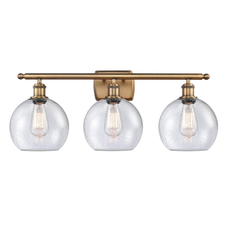 Innovations Lighting Athens 3 Light 26″ Bath Vanity Light 516-3W-BB-G124-8-LED