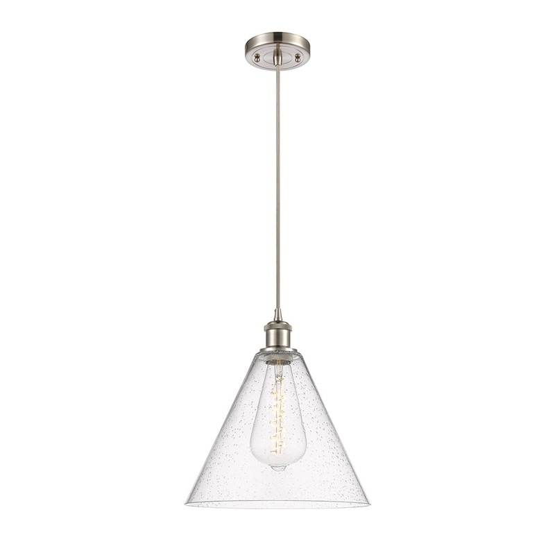Innovations Lighting Ballston Cone 1 Light  12″ Mini Pendant 516-1P-SN-GBC-124-LED