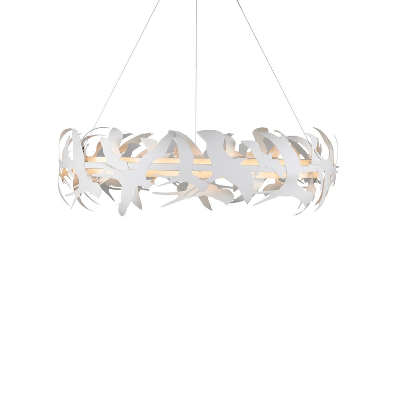 Tijereta White Chandelier Chandelier
