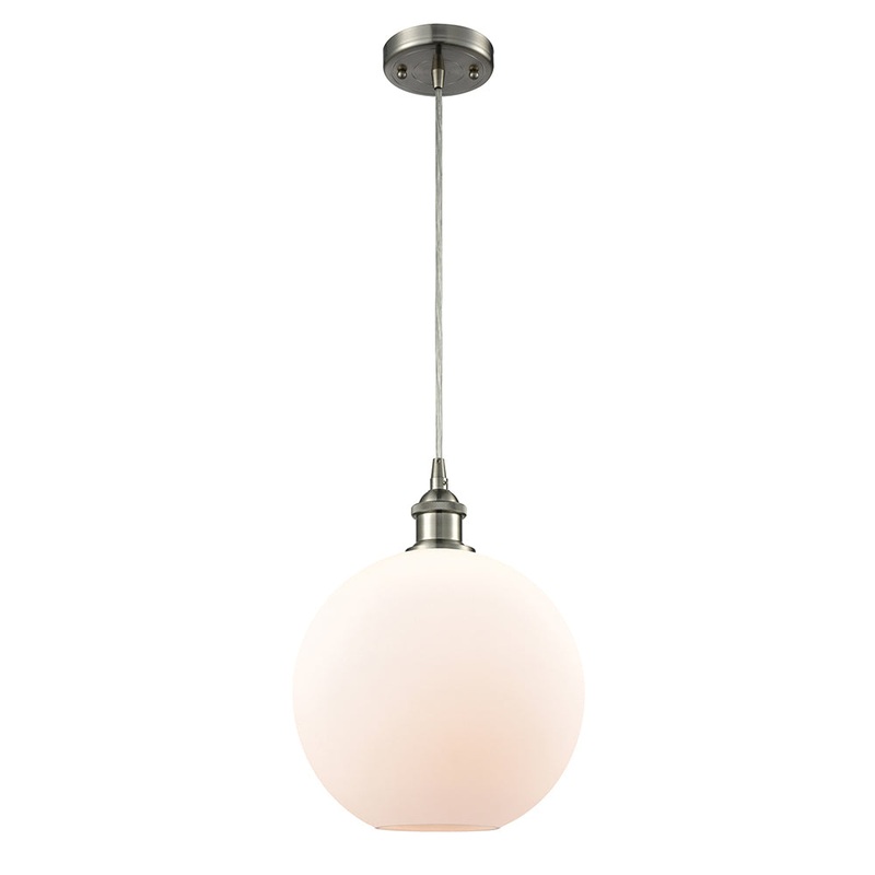 Innovations Lighting Athens 1 Light 10″ Mini Pendant 516-1P-SN-G121-10