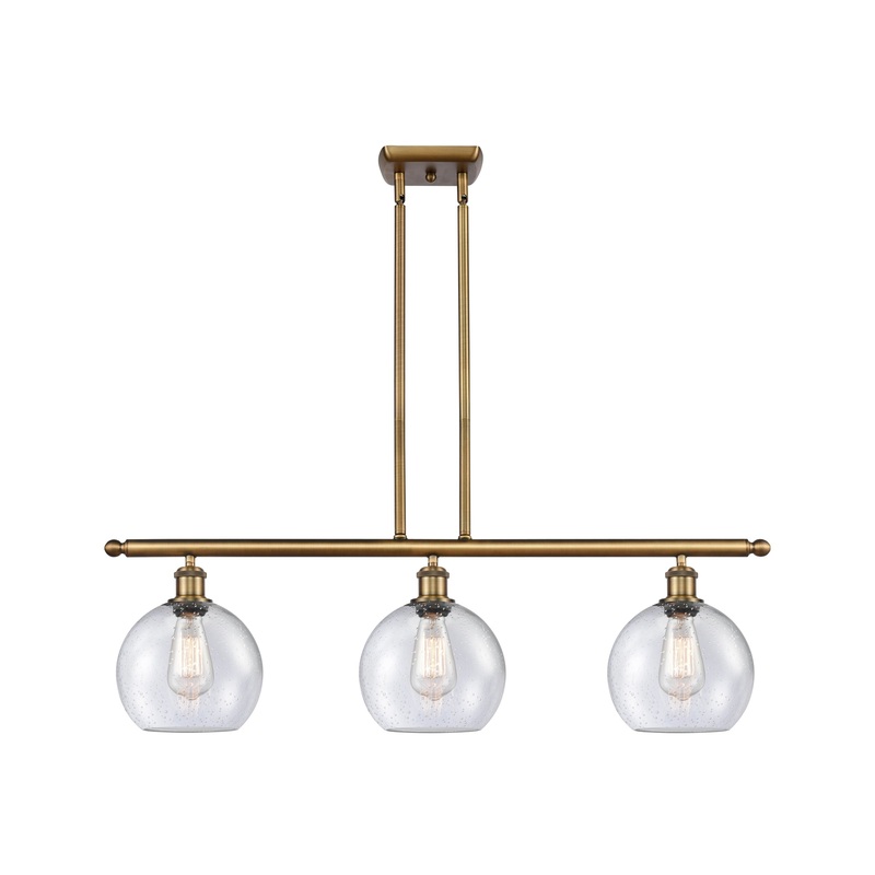 Innovations Lighting Athens 3 Light 36″ Island Light 516-3I-BB-G124-8