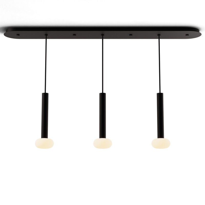 Combi Linear Multi-Light Pendant with Glass Ball