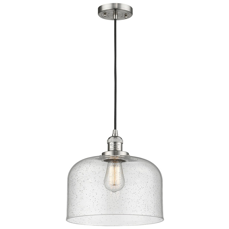 Innovations Lighting X-Large Bell 1 Light Mini Pendant Part Of The Franklin Restoration Collection 201C-SN-G74-L-LED