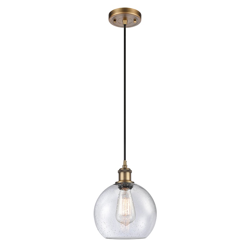 Innovations Lighting Athens 1 Light 8″ Mini Pendant 516-1P-BB-G124-8