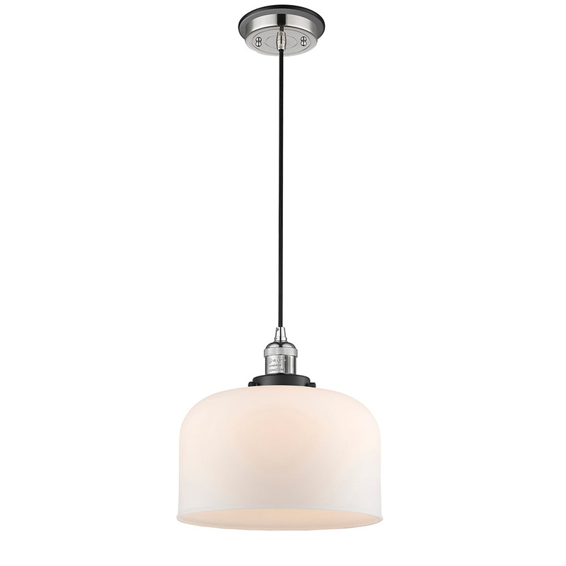 Innovations Lighting X-Large Bell 1 Light Mini Pendant Part Of The Franklin Restoration Collection 201CBP-PNBK-G71-L