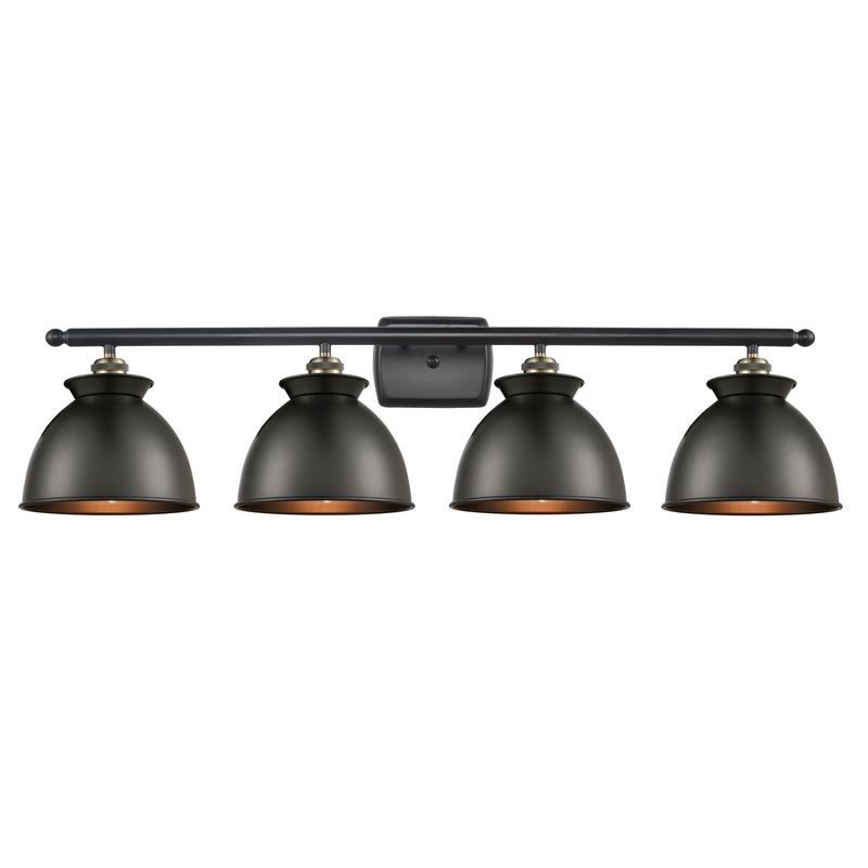 Innovations Lighting Adirondack 4 Light Bath Vanity Light Part Of The Ballston Collection 516-4W-BAB-M14-BK-LED