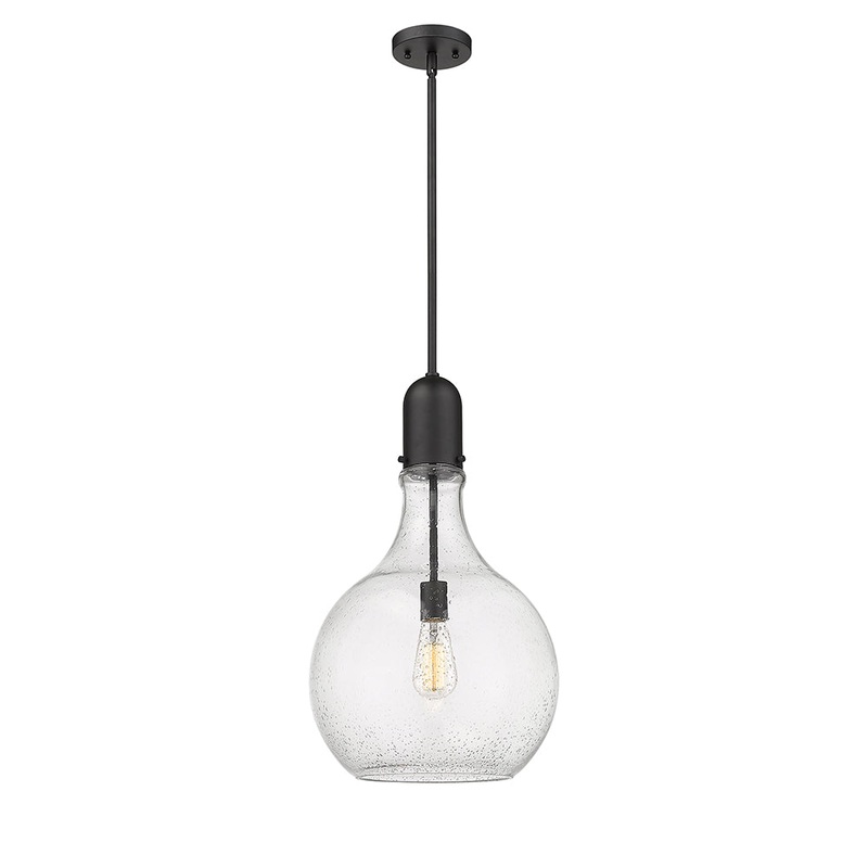 Innovations Lighting Amherst 1 Light 13.75″ Pendant 492-1S-BK-G584-14-LED