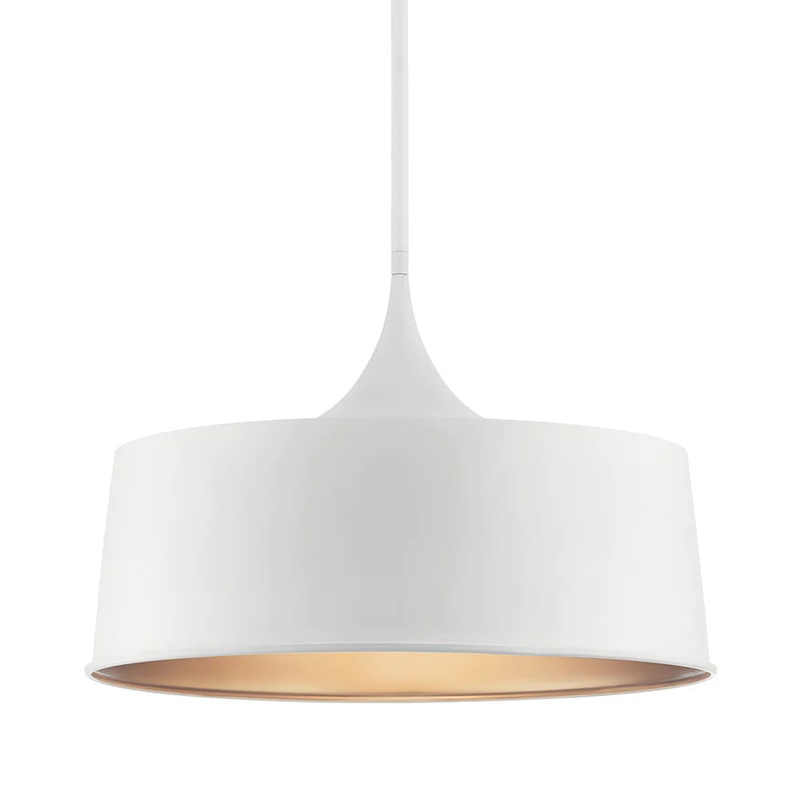Kichler Elias 15.25″ 1 Light Convertible Pendant White 52097WH