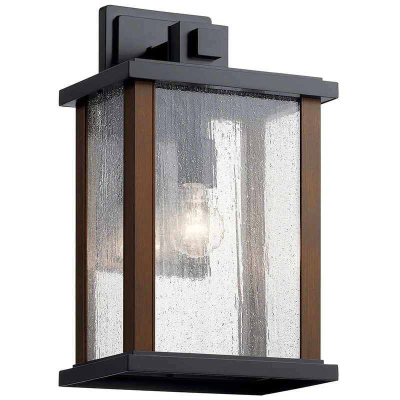 Kichler Marimount 17″ 1 Light Outdoor Wall Light with Clear Glass Black 59018BK