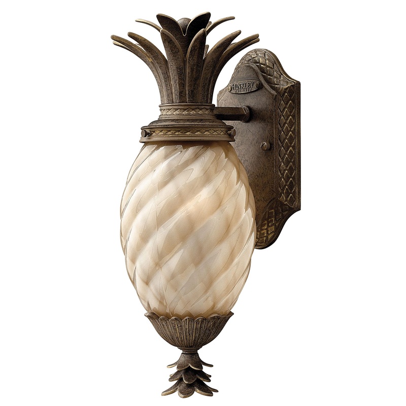 Pineapple 120V Outdoor Wall Sconce Amber Optic