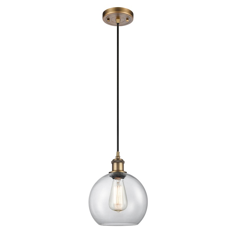 Innovations Lighting Athens 1 Light 8″ Mini Pendant 516-1P-BB-G122-8-LED