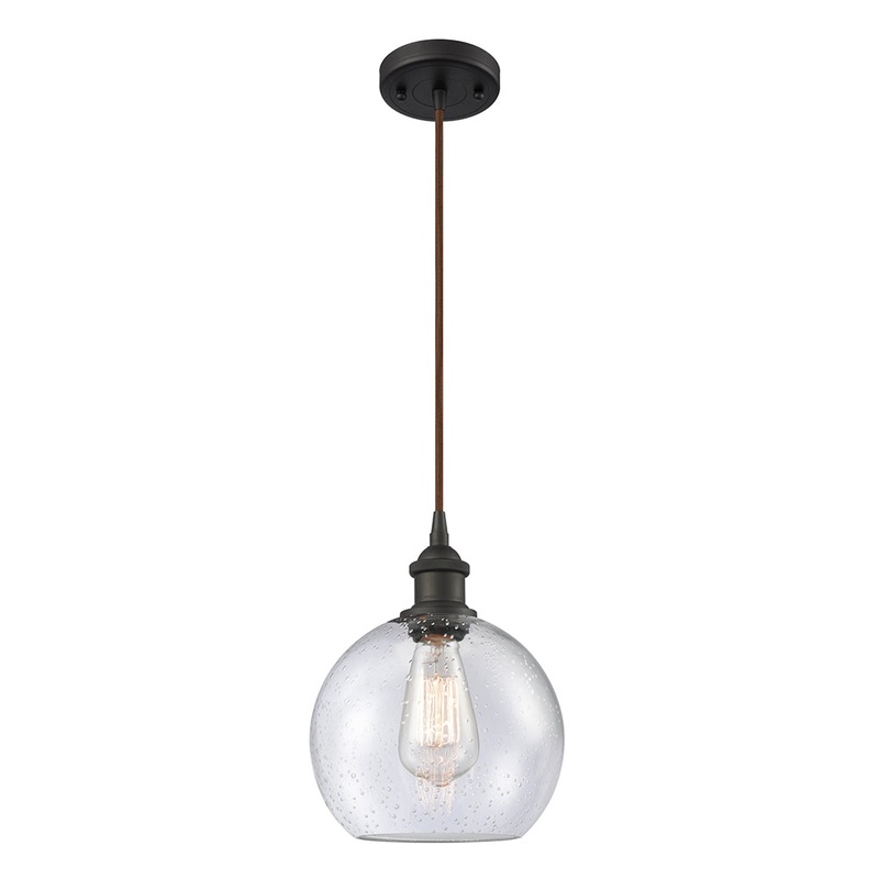 Innovations Lighting Athens 1 Light 8″ Mini Pendant 516-1P-OB-G124-8-LED