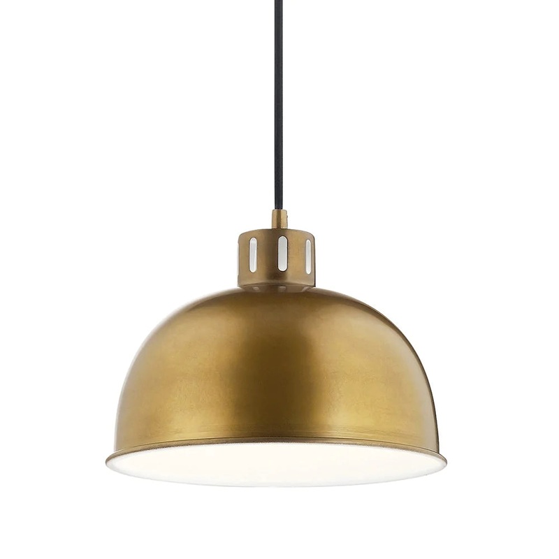 Kichler Zailey 9″ 1 Light Pendant Natural Brass 52152NBR