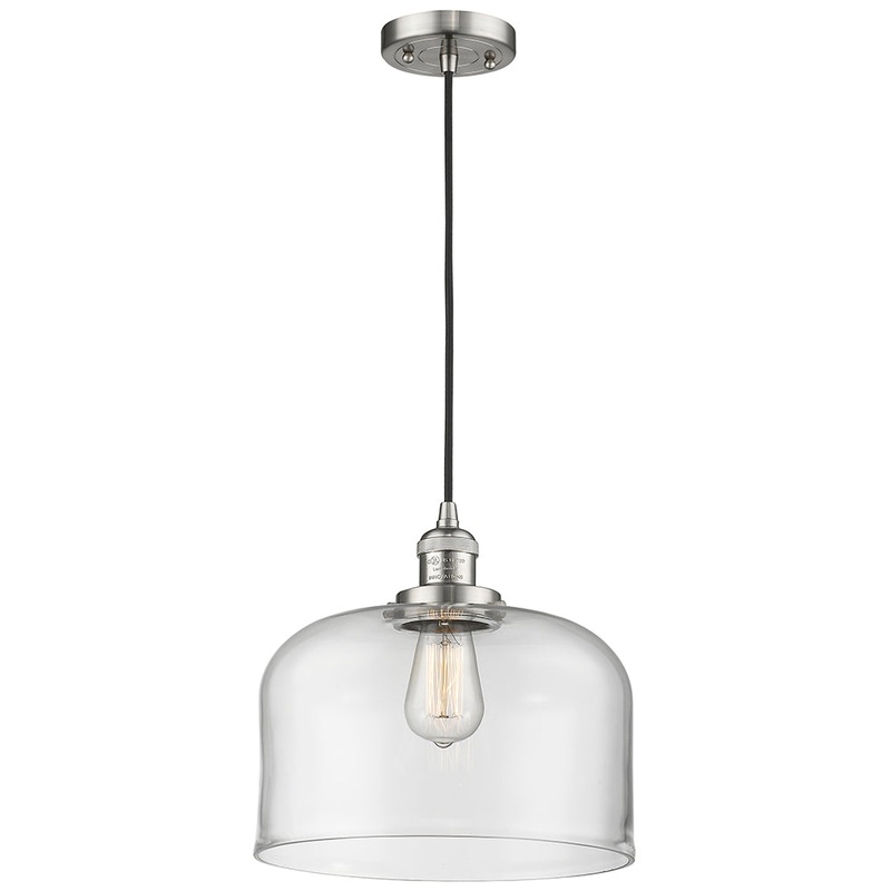 Innovations Lighting X-Large Bell 1 Light Mini Pendant Part Of The Franklin Restoration Collection 201C-SN-G72-L-LED