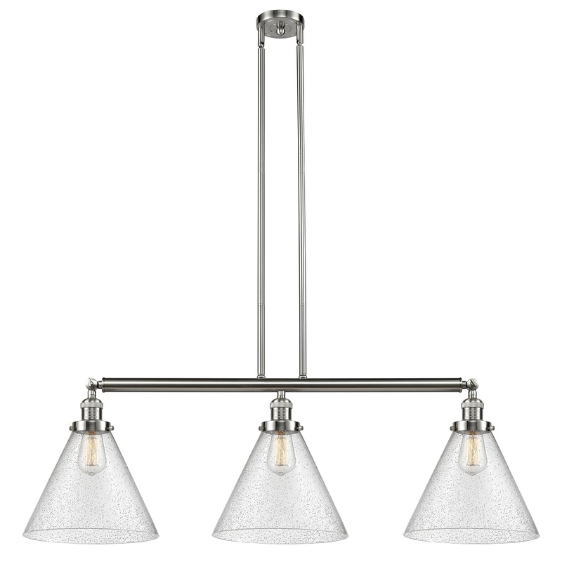 Innovations Lighting X-Large Cone 3 Light Island Light Part Of The Franklin Restoration Collection 213-SN-G44-L-LED