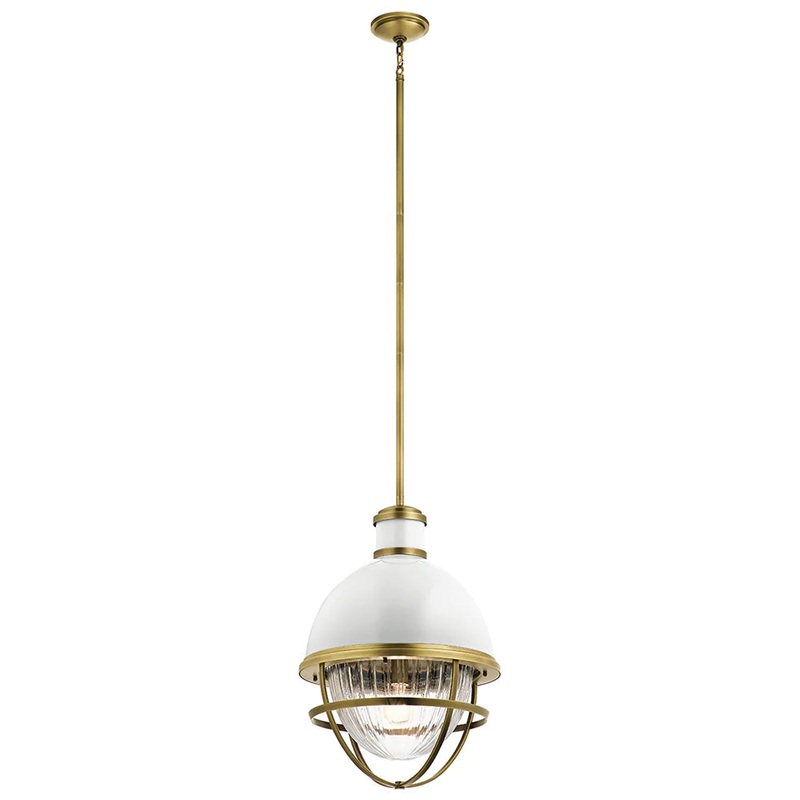 Kichler Tollis 23.75″ 1 Light Foyer Pendant Natural Brass 43012NBR