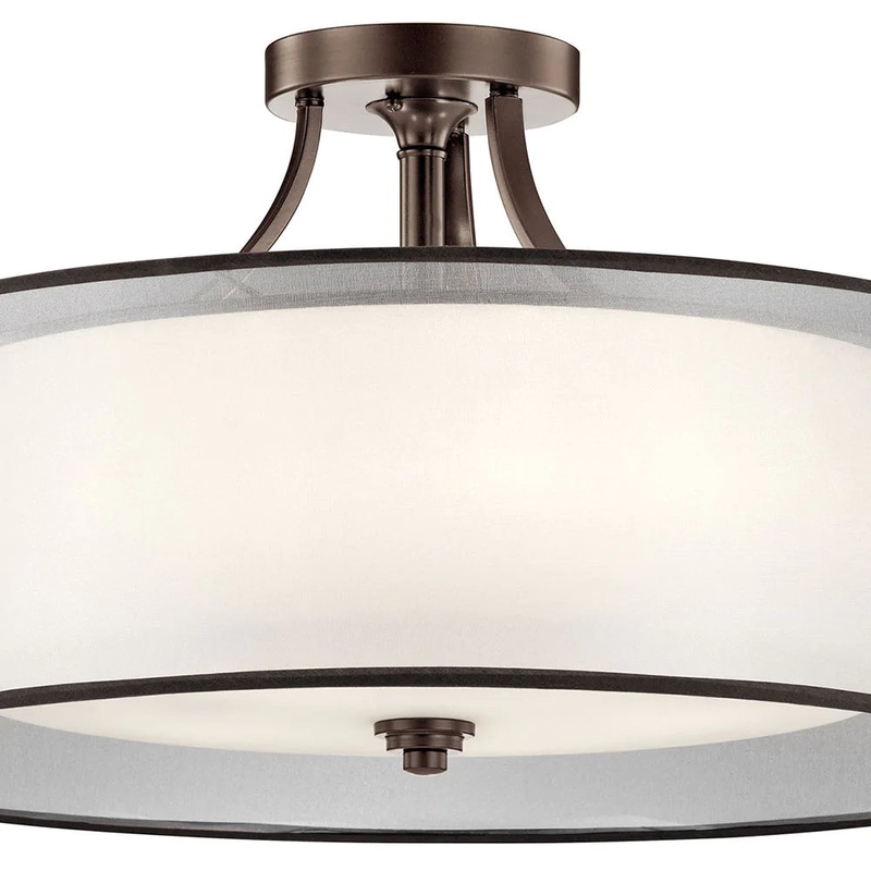 Kichler Lacey 5 Light Semi Flush Mission Bronze 42399MIZ