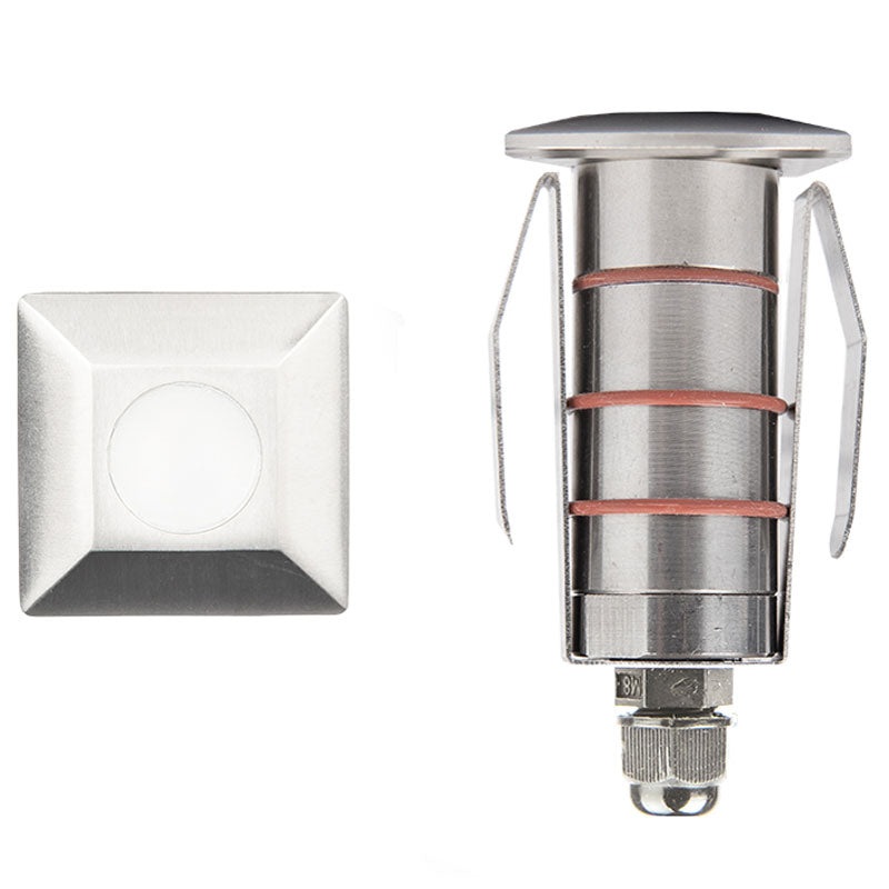 Square 1 inch Recessed In Ground Light 12V