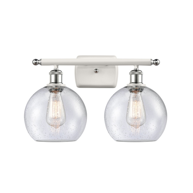 Innovations Lighting Athens 2 Light 16″ Bath Vanity Light 516-2W-WPC-G124-8