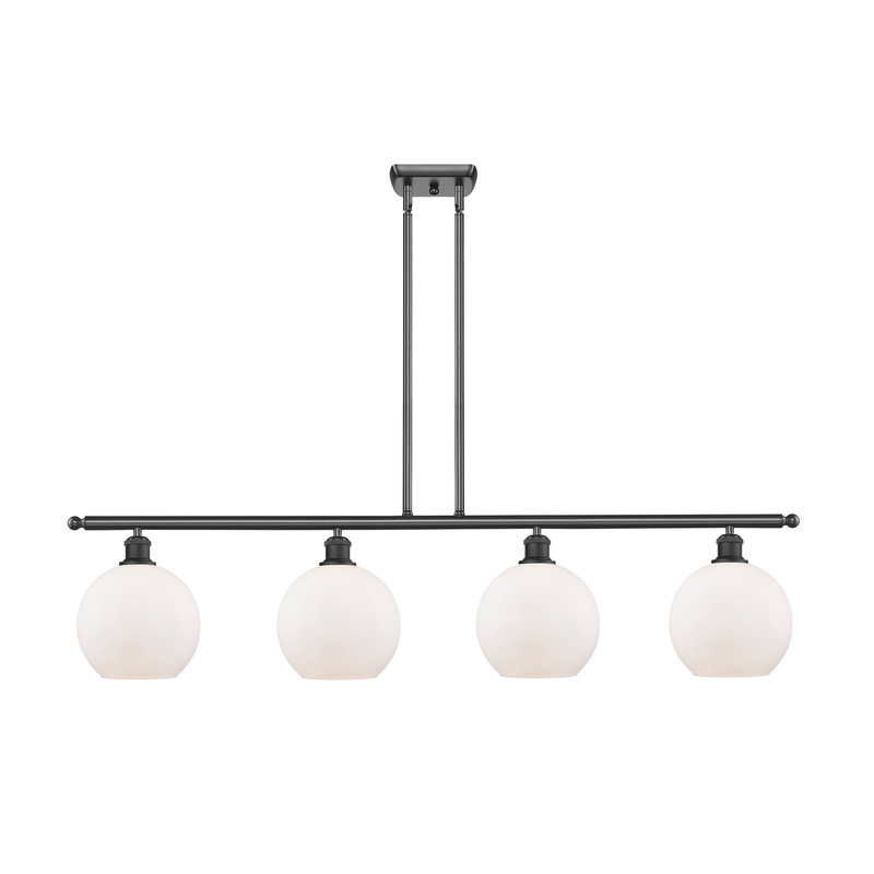 Innovations Lighting Athens 4 Light 48″ Island Light 516-4I-BK-G121-8