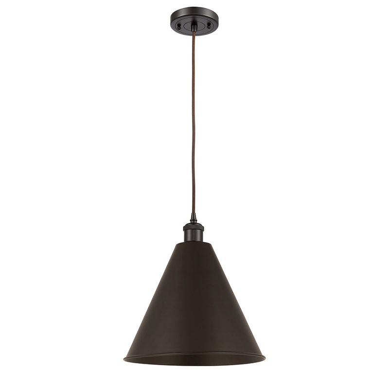 Innovations Lighting Ballston Cone 1 Light” Mini Pendant 516-1P-OB-MBC-16-OB
