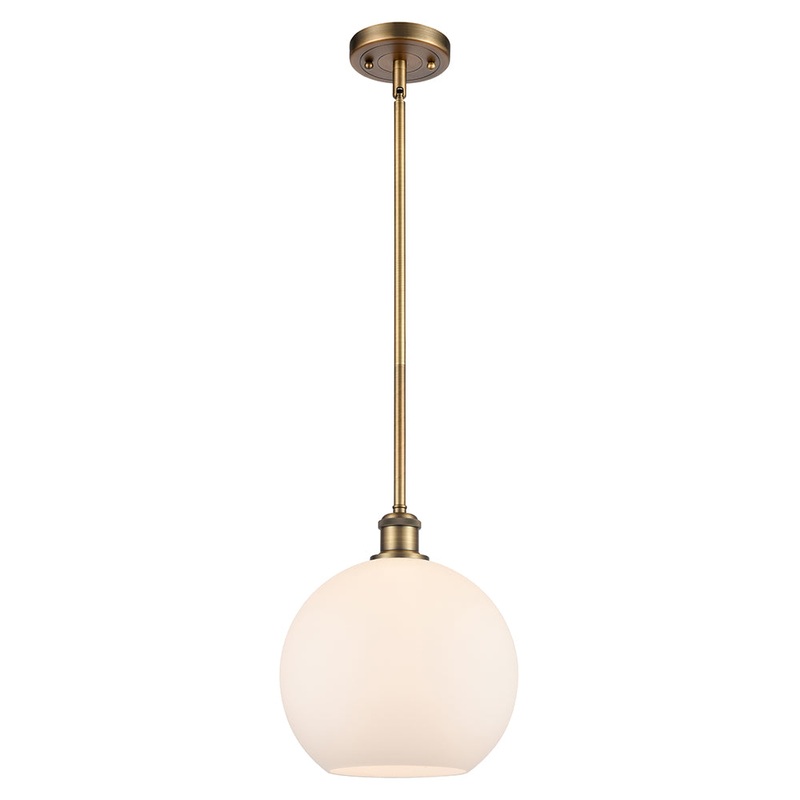 Innovations Lighting Athens 1 Light 10″ Mini Pendant 516-1S-BB-G121-10-LED