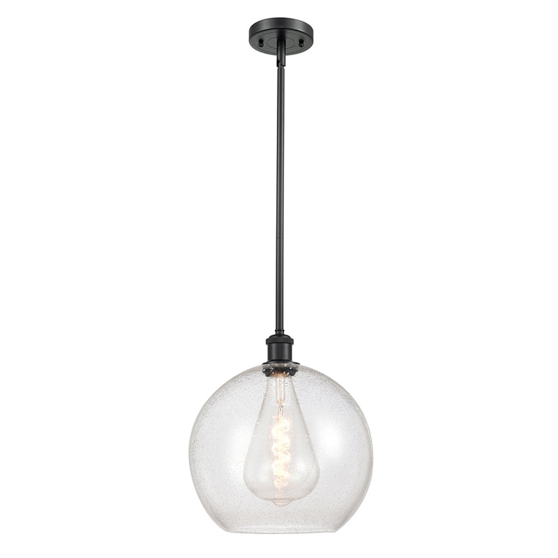 Innovations Lighting Athens 1 Light 11.75″ Mini Pendant 516-1S-BK-G124-12-LED