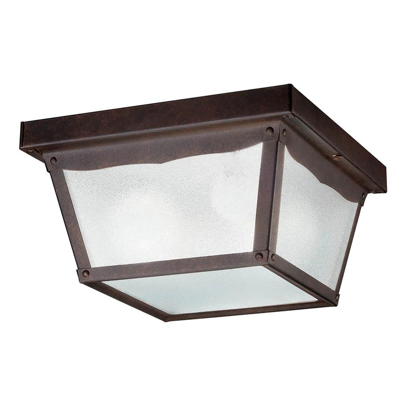 Kichler 9.25″ 2 Light Flush Mount Tannery Bronze 345TZ