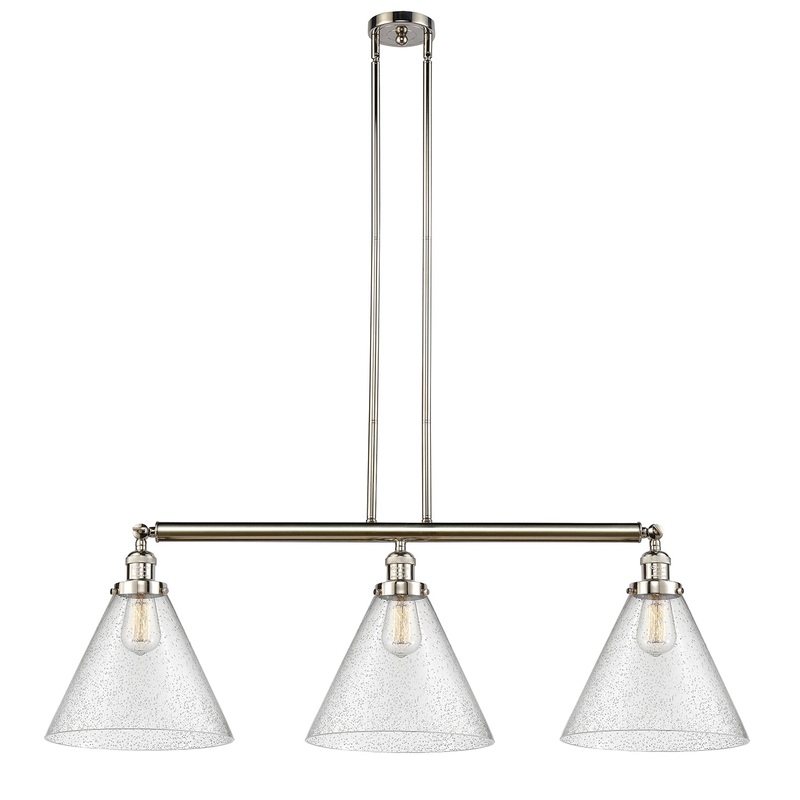 Innovations Lighting X-Large Cone 3 Light Island Light Part Of The Franklin Restoration Collection 213-PN-G44-L-LED