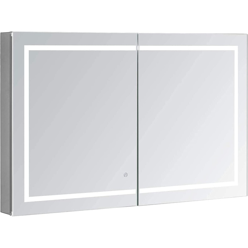 Aquadom Royale Plus LED Medicine Mirror Cabinet Recessed Surface Mounted Defogger LED 3X Makeup Mirror Electrical Outlets RP3-4830