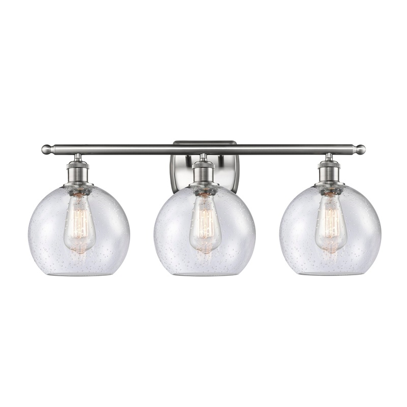 Innovations Lighting Athens 3 Light 26″ Bath Vanity Light 516-3W-SN-G124-8-LED