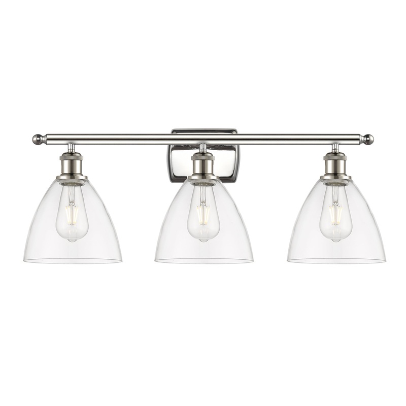 Innovations Lighting Ballston Dome 3 Light 28″ Bath Vanity Light 516-3W-PN-GBD-752-LED