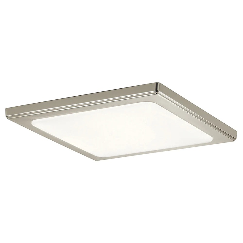 Kichler Zeo 3000K LED 13″ Square Flush Mount Brushed Nickel 44249NILED30