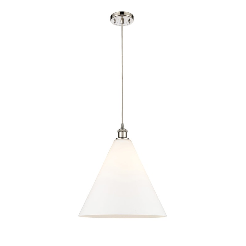 Innovations Lighting Ballston Cone 1 Light 16″ Pendant 516-1P-PN-GBC-161-LED