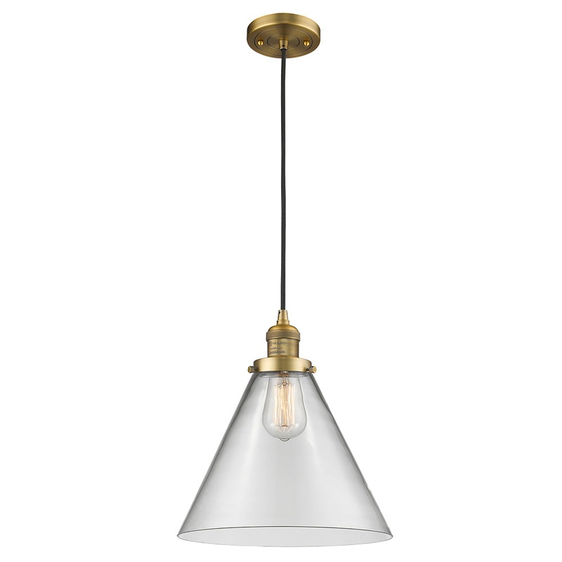 Innovations Lighting X-Large Cone 1 Light Mini Pendant Part Of The Franklin Restoration Collection 201C-BB-G42-L-LED
